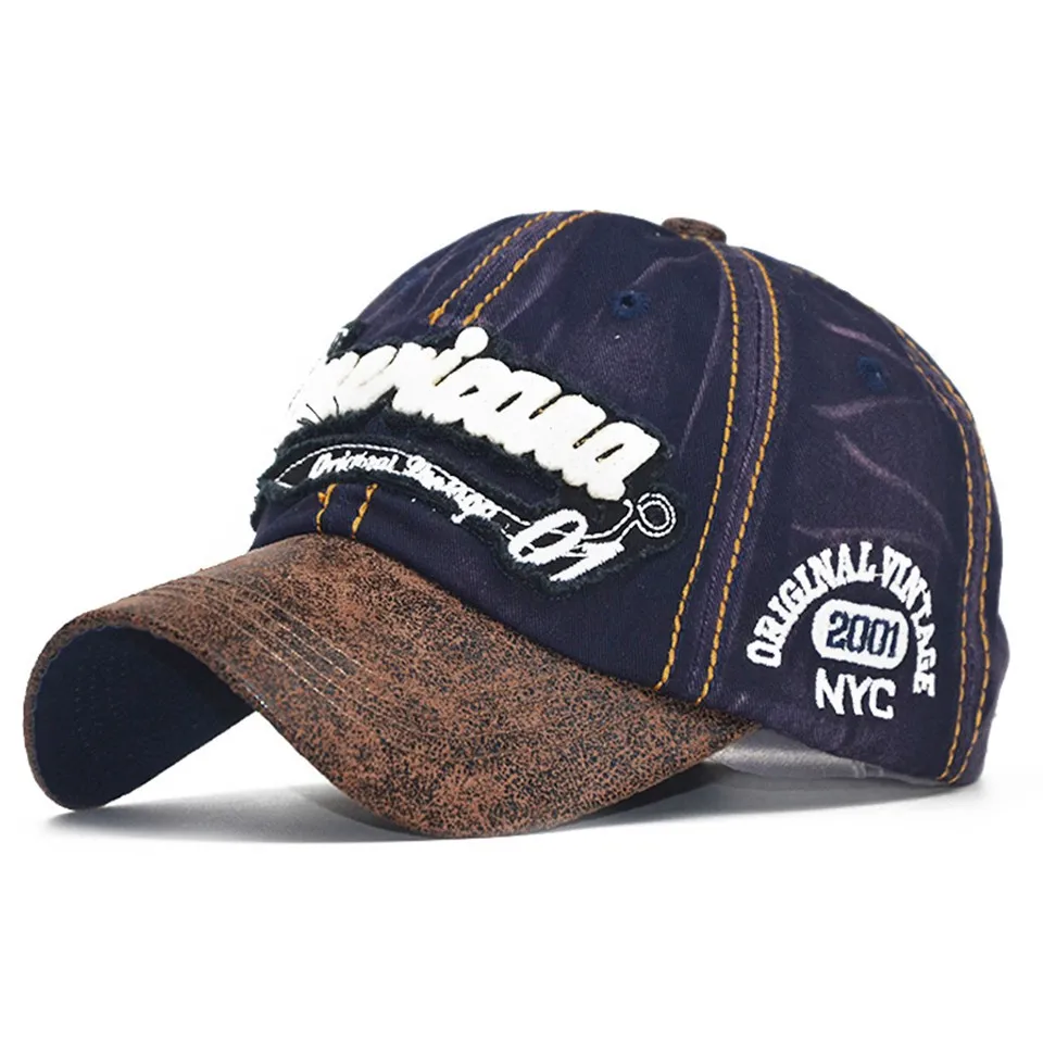 Washed Cotton Retro Baseball Cap Men Women 3D Embroidery Snapback Caps For Male Female