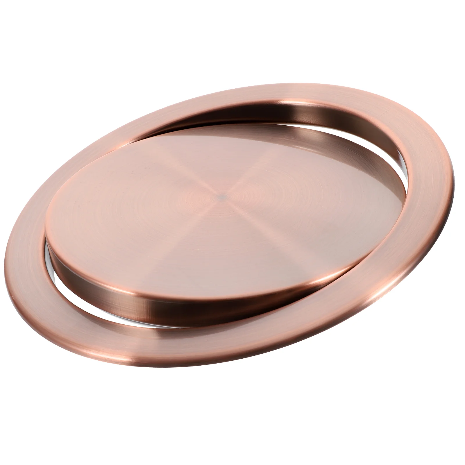 Practical Accessory Round Recessed Counter Top Cover Stainless Steel Space-saving Lid Design Countertop Trash 430 Anti-rust Can