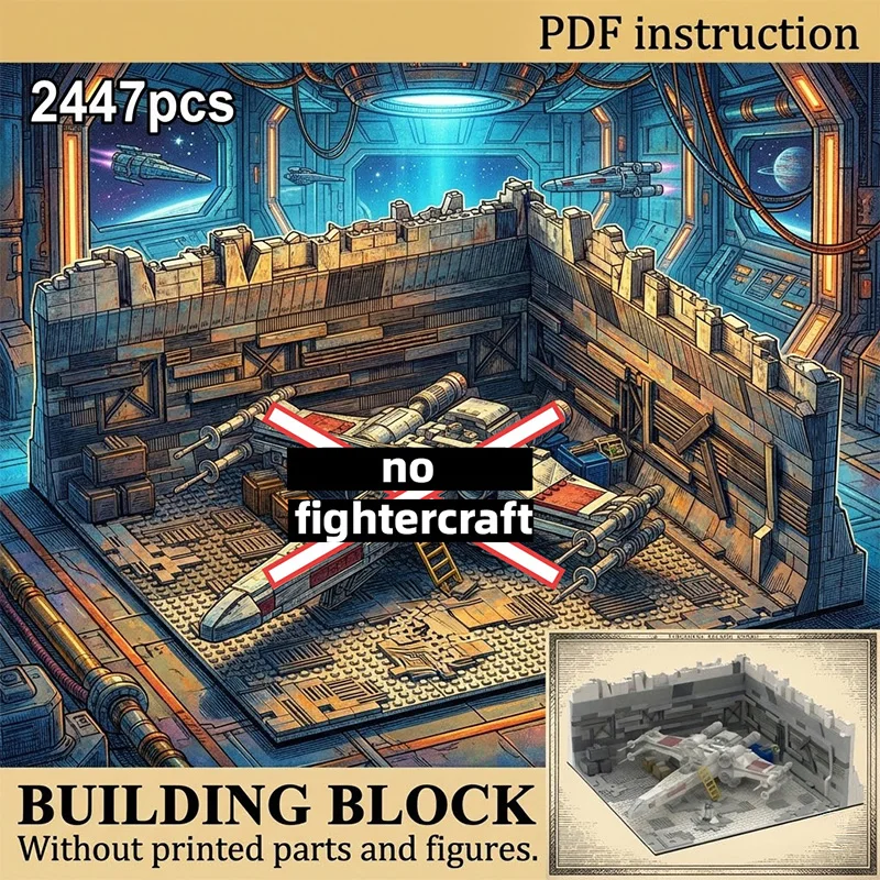 

Конструктор 75301 MOC DIY: Командный пункт космической станции, военный бункер, набор для сборки, игрушка из строительных блоков