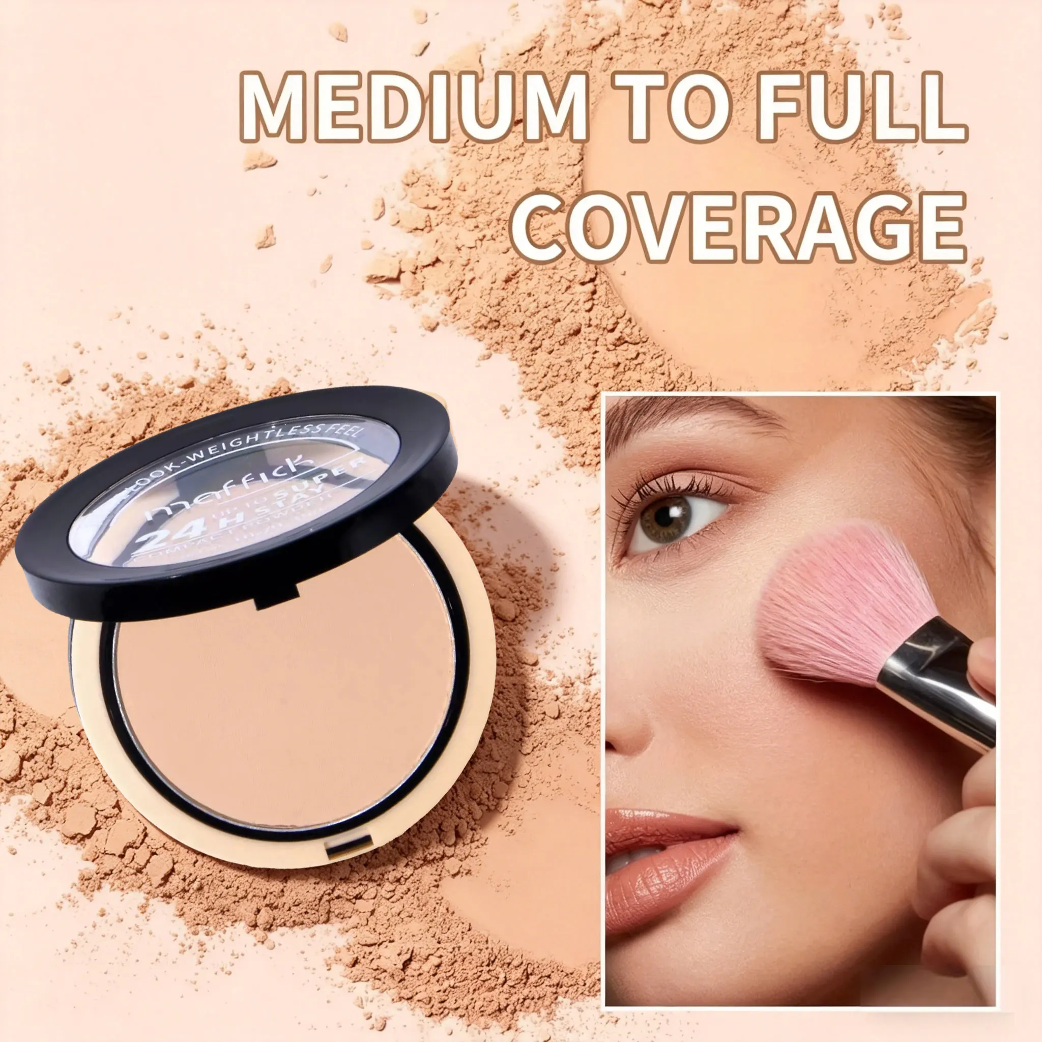 Oil Control Matte Setting Powder Fine Texture Natural Soft Focus Effect Conceals Imperfections Matte Finish Everyday Makeup