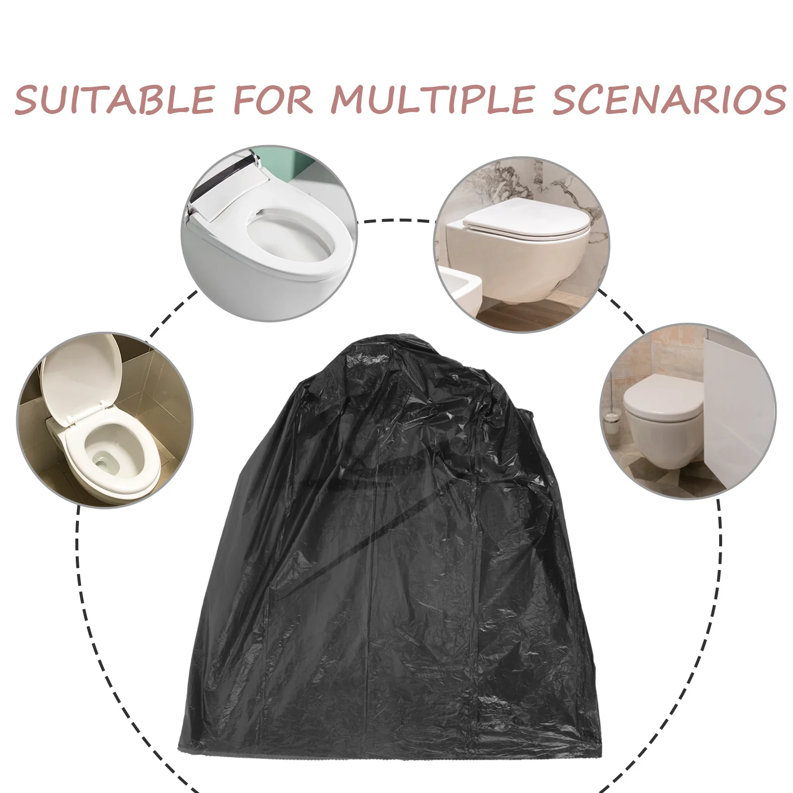 

100Pcs Travel Toilet Bags Disposable Portable Camping Potty Bags Large Capacity Leak Proof Toilet Liners Potty Bag