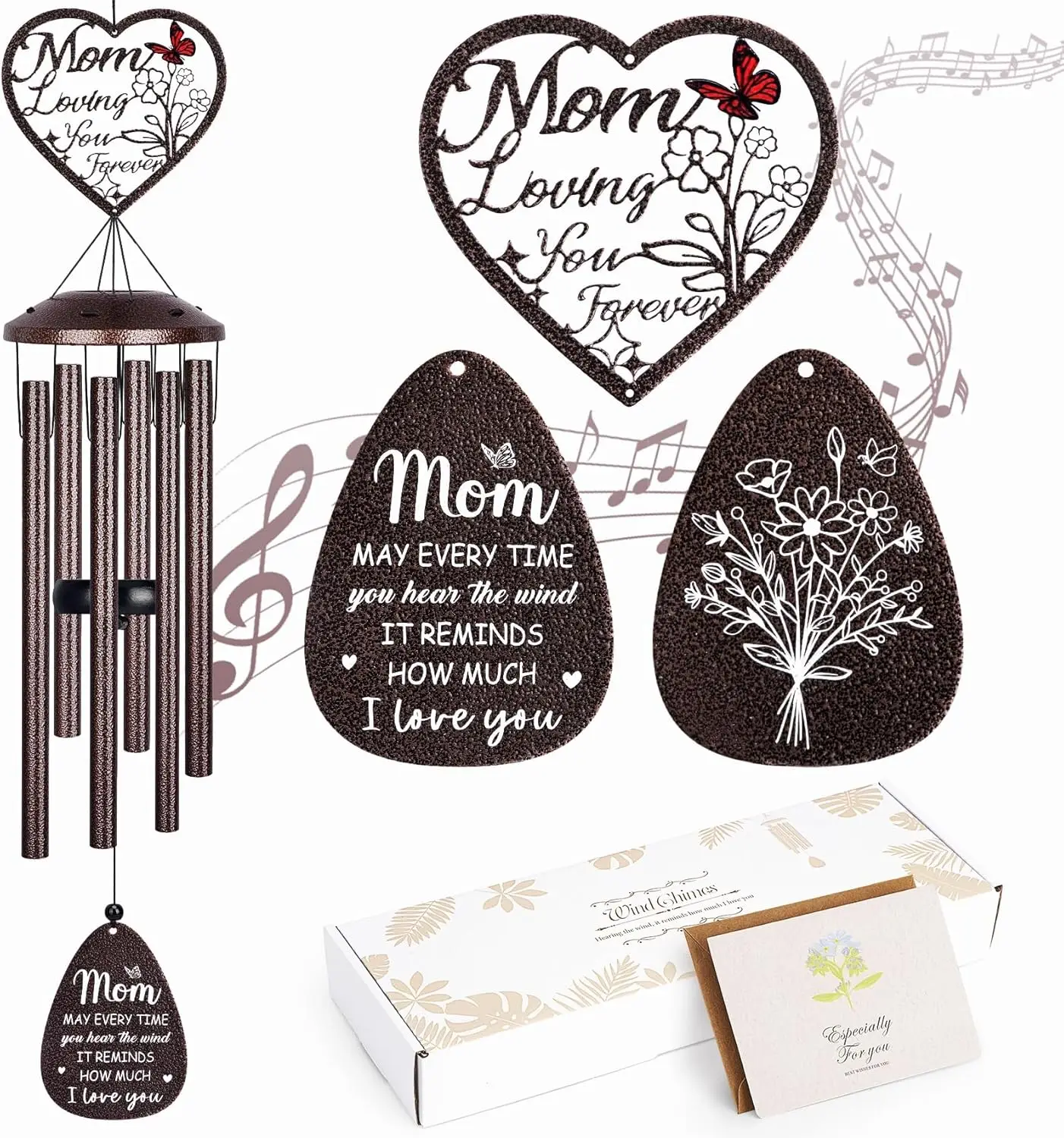 

36" Wind Chimes for Mom, Sympathy Gifts, Large Memorial Windchimes for Outside Home Decor