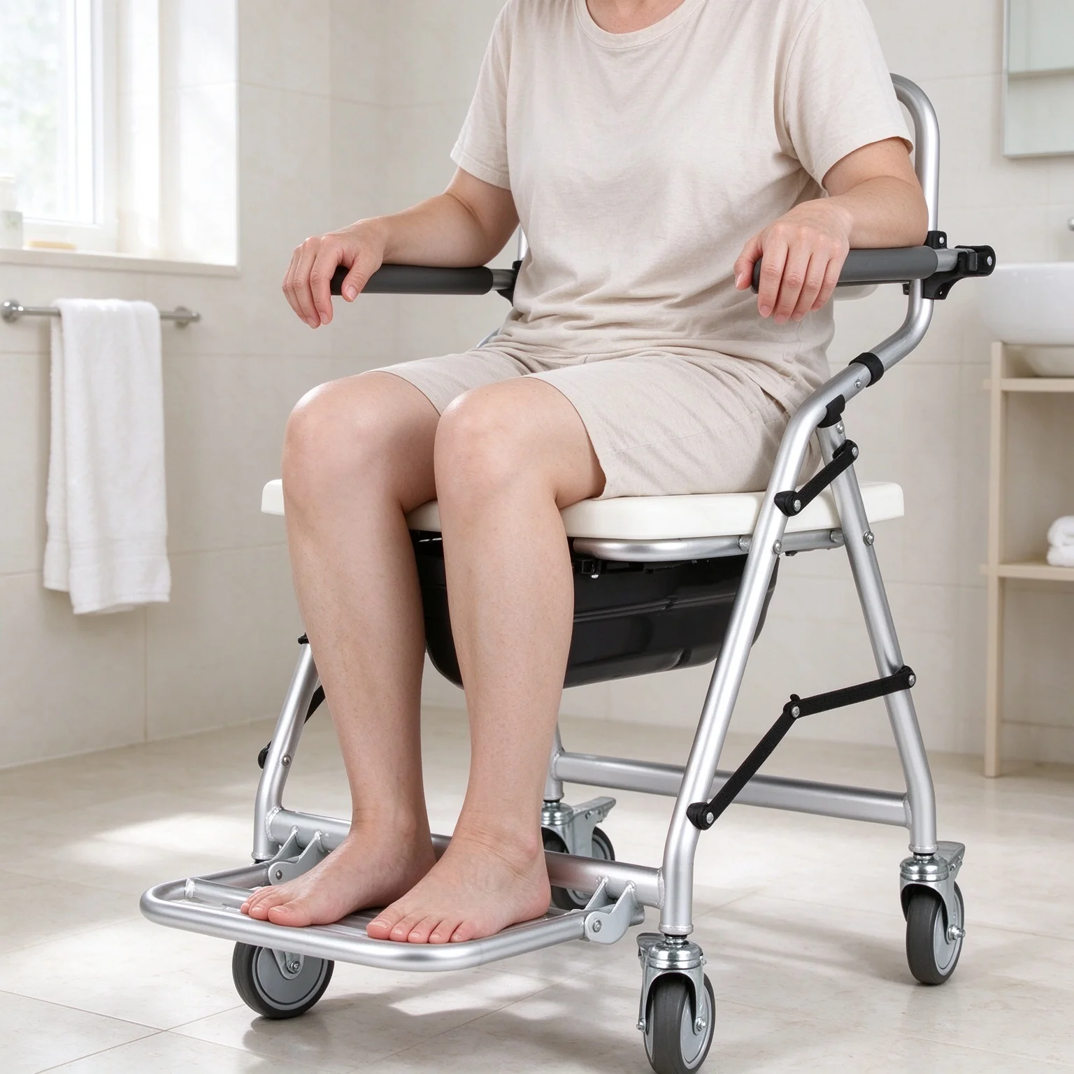 Bath Stool Folding Shower Chair Elderly Care Wheelchair Fixed Sofa Chair Durable Bathroom Seating Adjustable Shower Chair Best