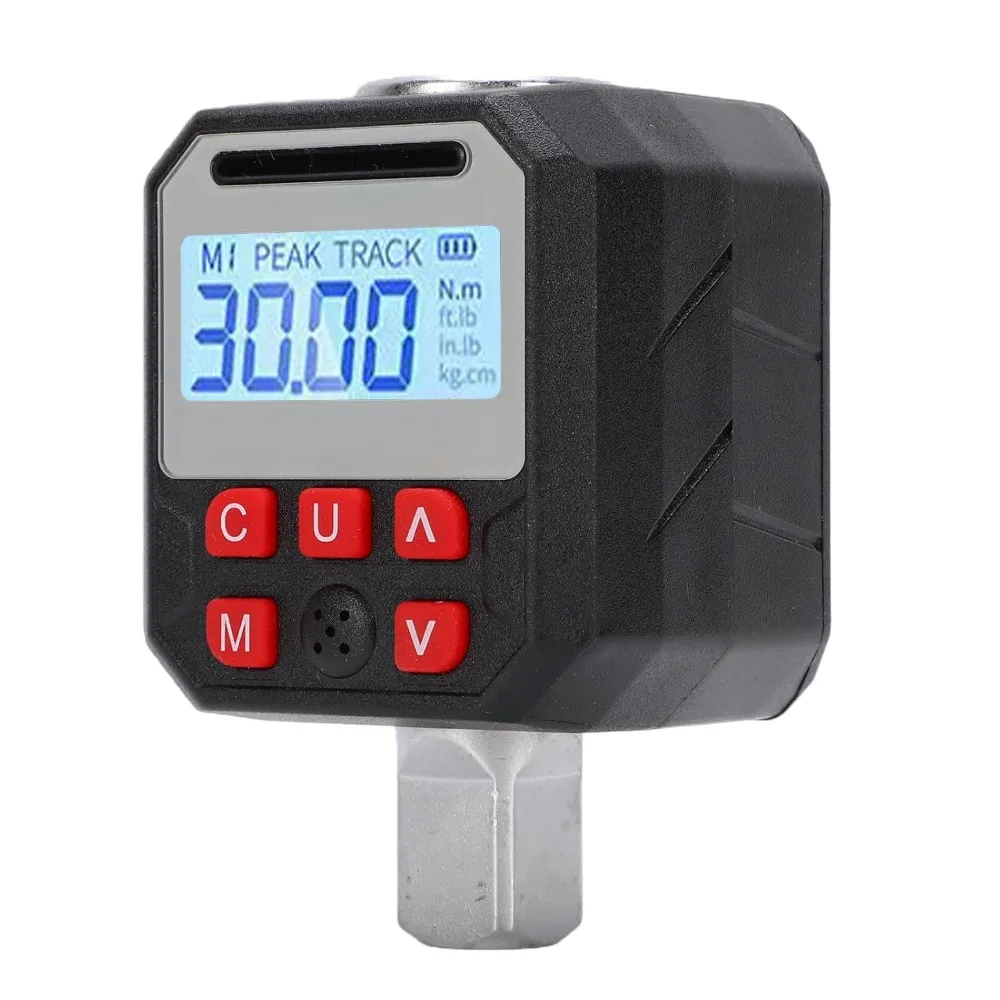 1/2in Drive Digital Torque Adapter 2% Accuracy 17-340Nm Range Torque Tester Converter 4 Units (Metric SAE) Storage Memory