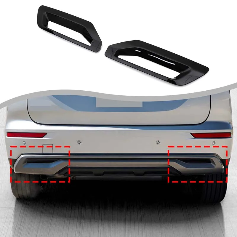 

For Mitsubishi Outlander (PHEV Not Applicable) 2025+car exterior modification rear bumper fake tailpipe decorative frame ABS