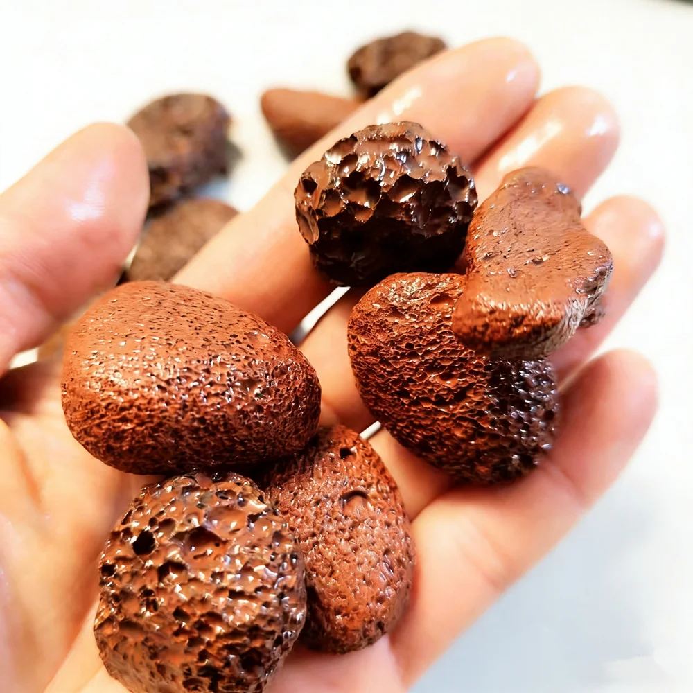 Natural Red Volcanic Rock Original Stone Aromatherapy Essential Oil Diffuser Stones Irregular Energy Home Decoration Stone