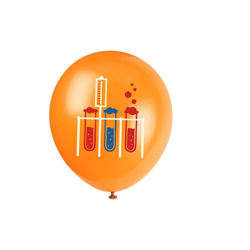 Science Experiment Balloon, Birthday Party Supplies Latex Balloon,I Love Scene, Microscope, Test Tube Balloon,10pcs