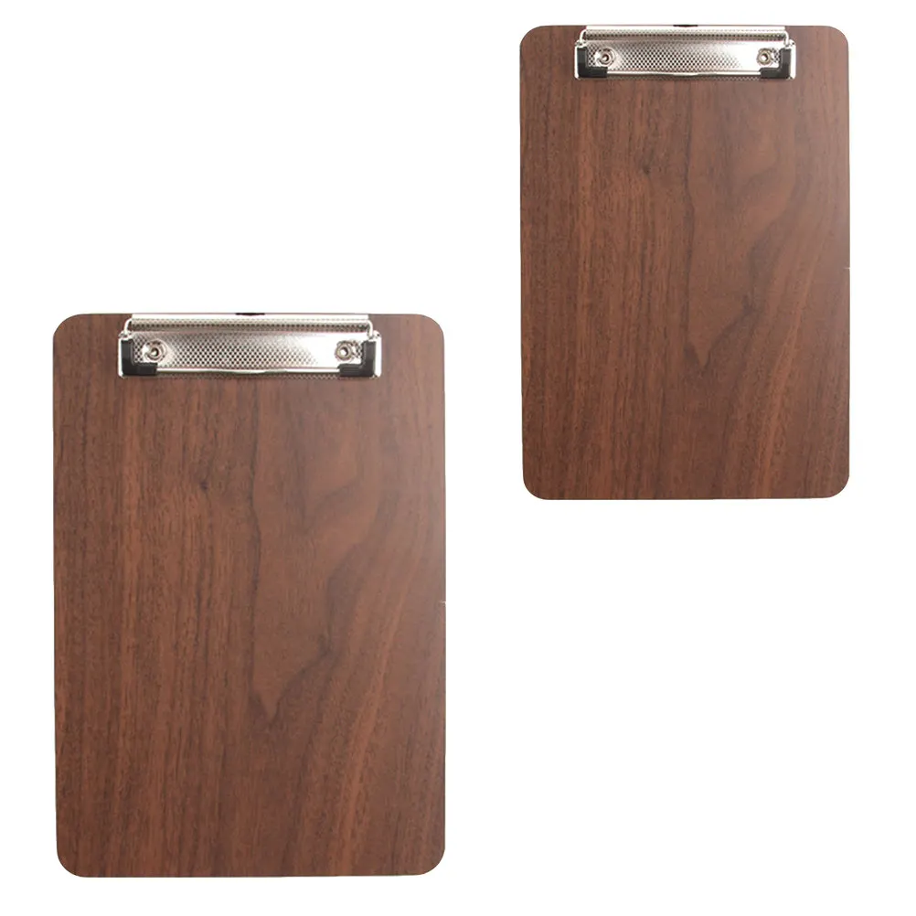 2Pcs Metal Wooden Menu Board Clip Stainless Steel Clip Board Mechanism Kitchen Restaurant Cafe Home Use A4 A5 Recipe