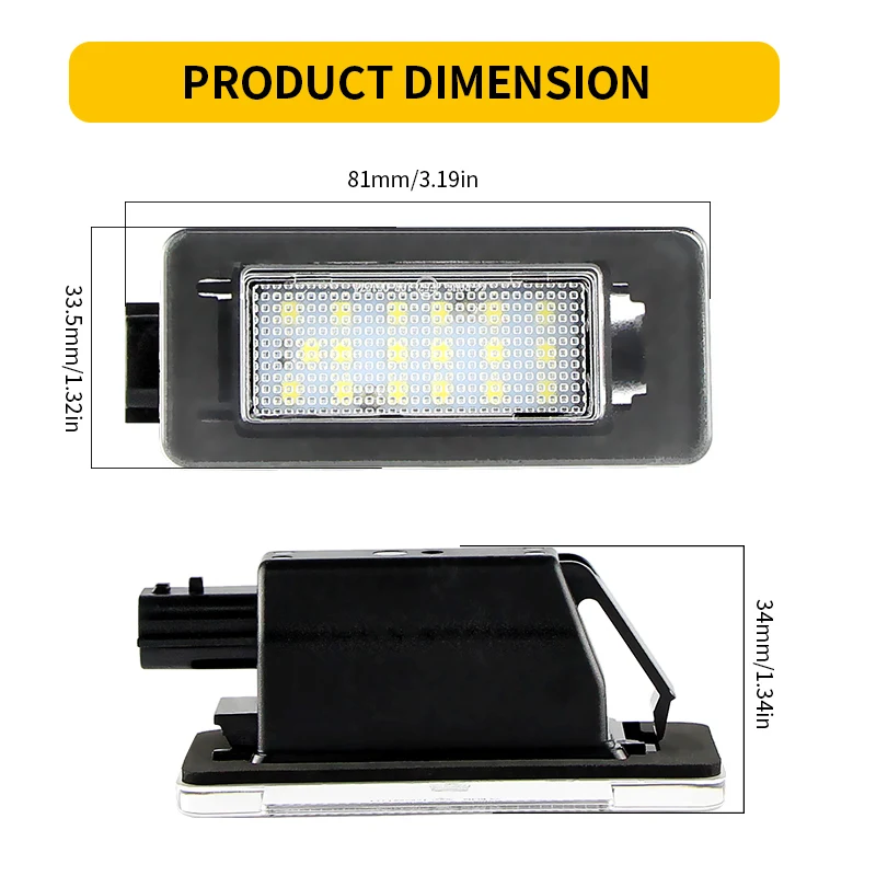 LED License Plate Light For Nissan Altima/Sentra B18 C27/Versa/Rogue/X-Trail For Suzuki Landy Dacia Renault Duster 2 Accessories