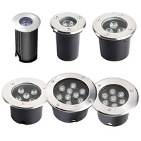 1W 3W 6W 10W LED Underground Lamp Stainless Floor Lighting Spotlight IP67 Waterproof Buried Light Garden Landscape Lights AC220V