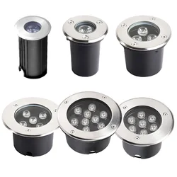 1W 3W 6W 10W LED lampa podziemna oświetlenie podłogowe ze stali nierdzewnej reflektor IP67 wodoodporne światło zakopane ogrodowe oświetlenie krajobrazu AC220V