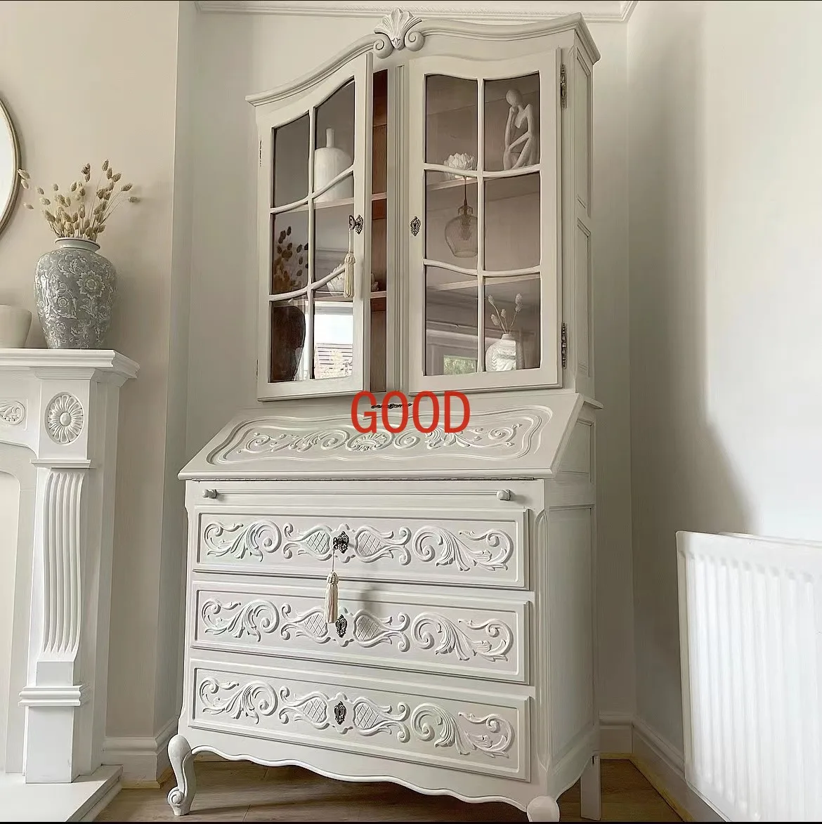 French Retro Multi-Functional Flip Dressing Table Integrated Desk