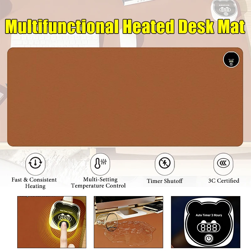 Warm Desk Pad Desk Mousepad Hand Warmer with Smart Digital Display  Temperature Control Waterproof Constant Heat Mouse Mat