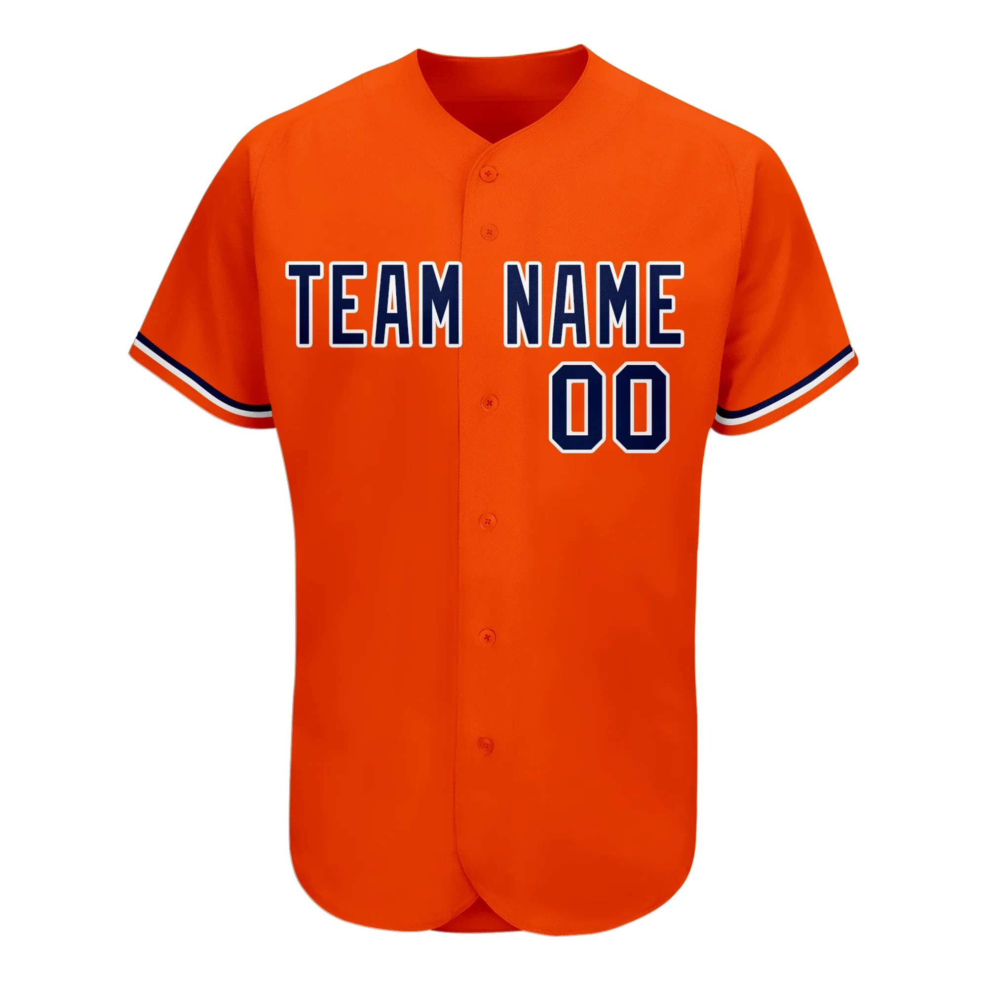 Custom Baseball Jersey Shirt With Team Name / Number V-neck Activity Breathable Cardigan Shirt For Young People