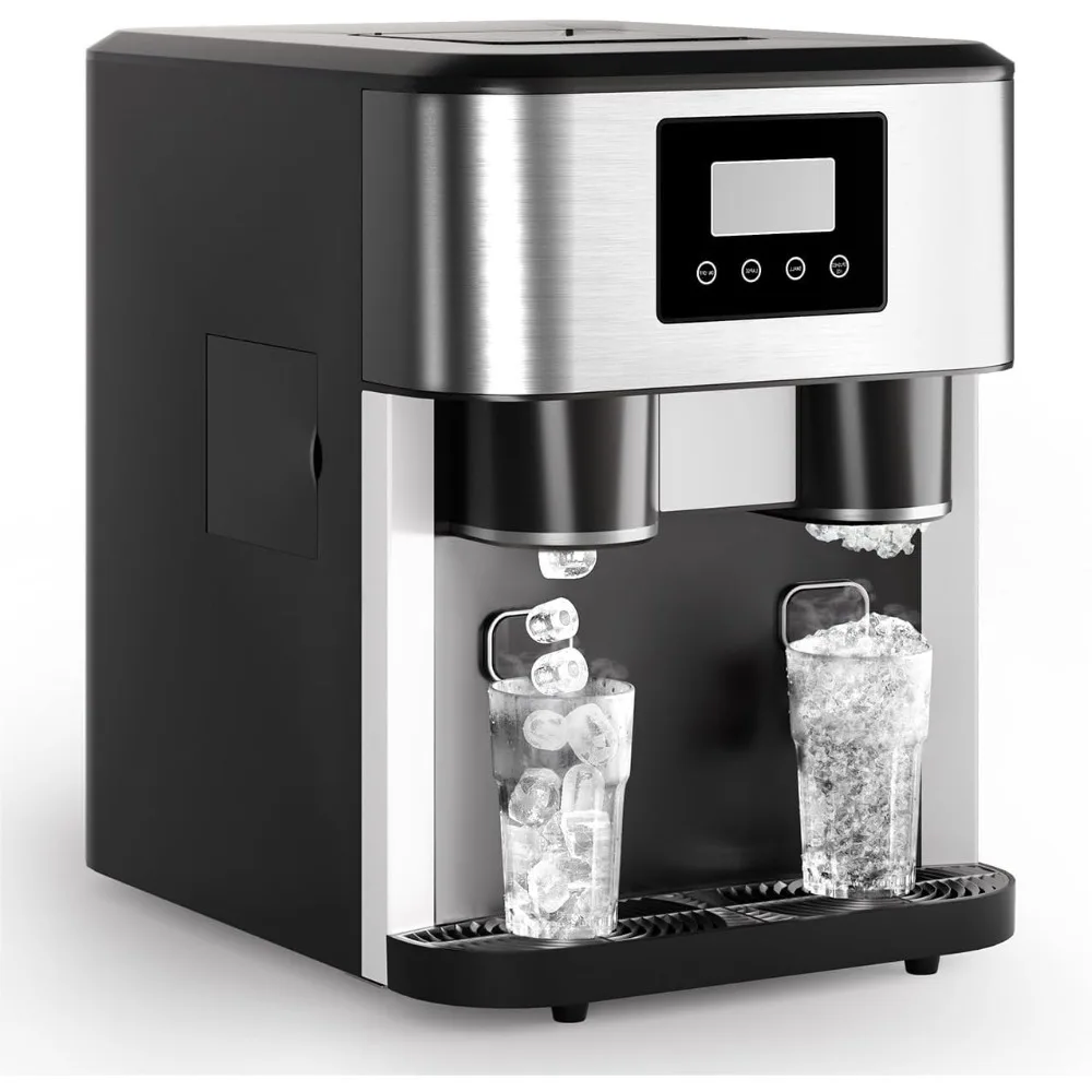 

Охладитель воды без бутылок 3-в-1 с льдогенератором и измельчителем, диспенсер для воды с льдогенератором 40 фунтов/день, самоочищающийся льдогенератор