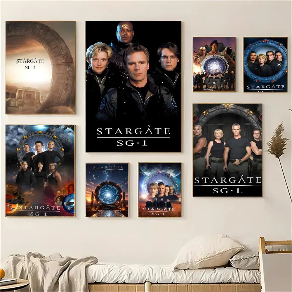 Science Fiction S-Stargate SG-1 Poster Self-adhesive Living Room Bedroom Party Bar Decor Moisture-proof Fade-resistant HD