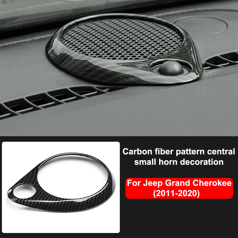 

Central Small Horn Sticker Decoration for Jeep Grand Cherokee 2011-2020 Carbon Fiber Car Cover Trim Frame Car Accessories