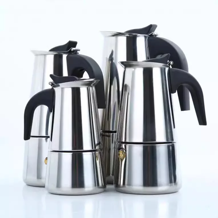 110V/220V Coffee warmer Electric Stove Coffee Pot Stainless Steel ltalian Moka Pot Portable Electric Coffee Utensil Set 500W - view 2