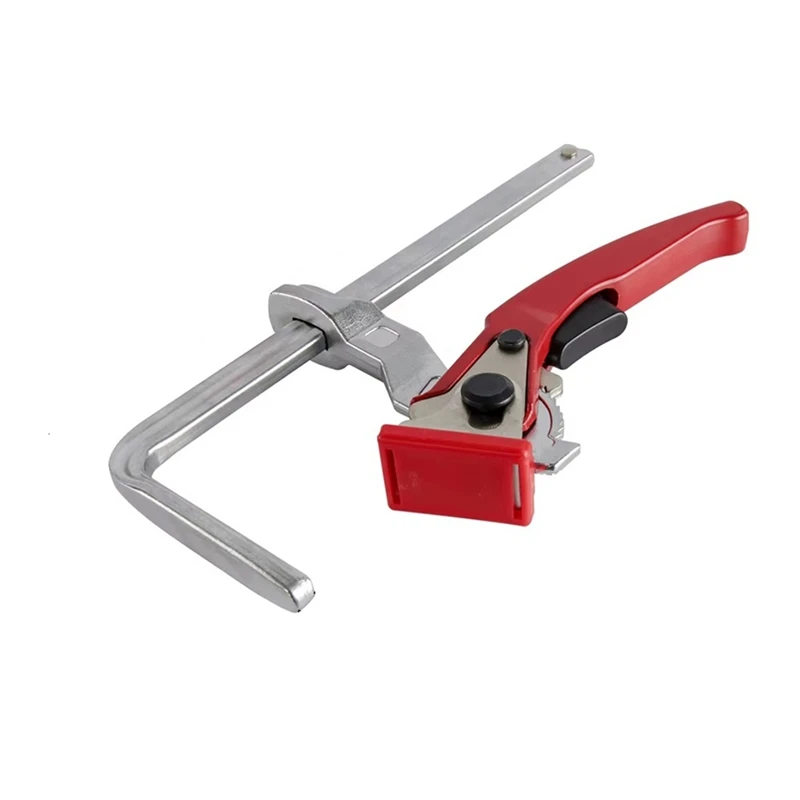 AB42-2Pcs Ratcheting Table Clamp, Quick Ratchet Track Saw Guide Rail Clamp For Table And Guide Rail System Woodworking Clamp