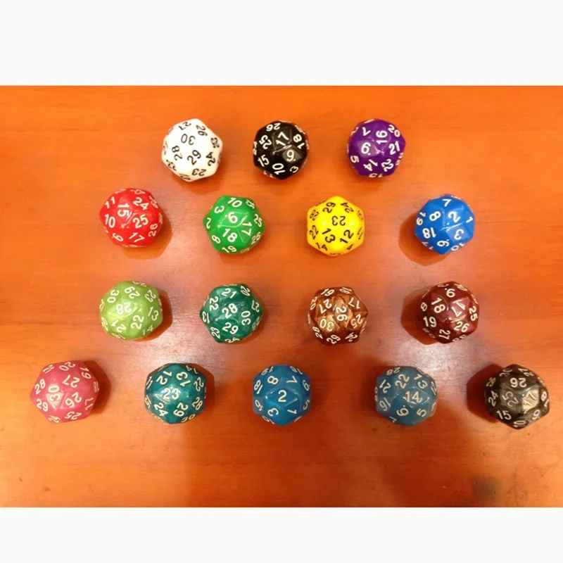 Dés numériques colorés pour jeu de puzzle, dés à 30 faces, 1 pièce