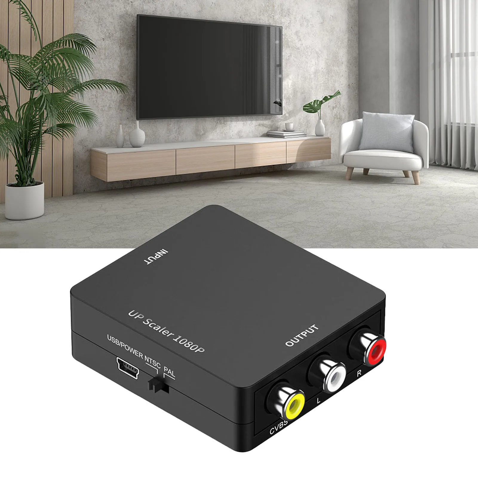 To HD Multimedia Interface Converter USB Powered Mini AV Adapter Low Heat Plug and Play 1080P for Set Top Box for Monitor