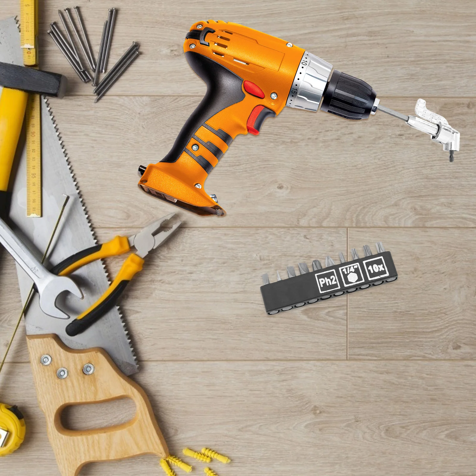 

1Set Electric Screwdriver Batch 105 Degree Right Angle Extension Adapter for Drill Impact Socket Driver Screwdriver Batch