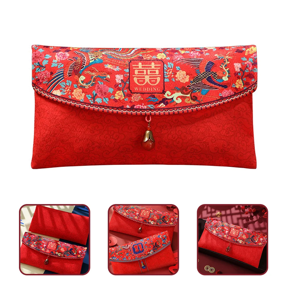 

Cash Envelopes Spring Festival Red Envelops Gift Wrap Bags Money Pockets for New Year Silk Money Envelopes