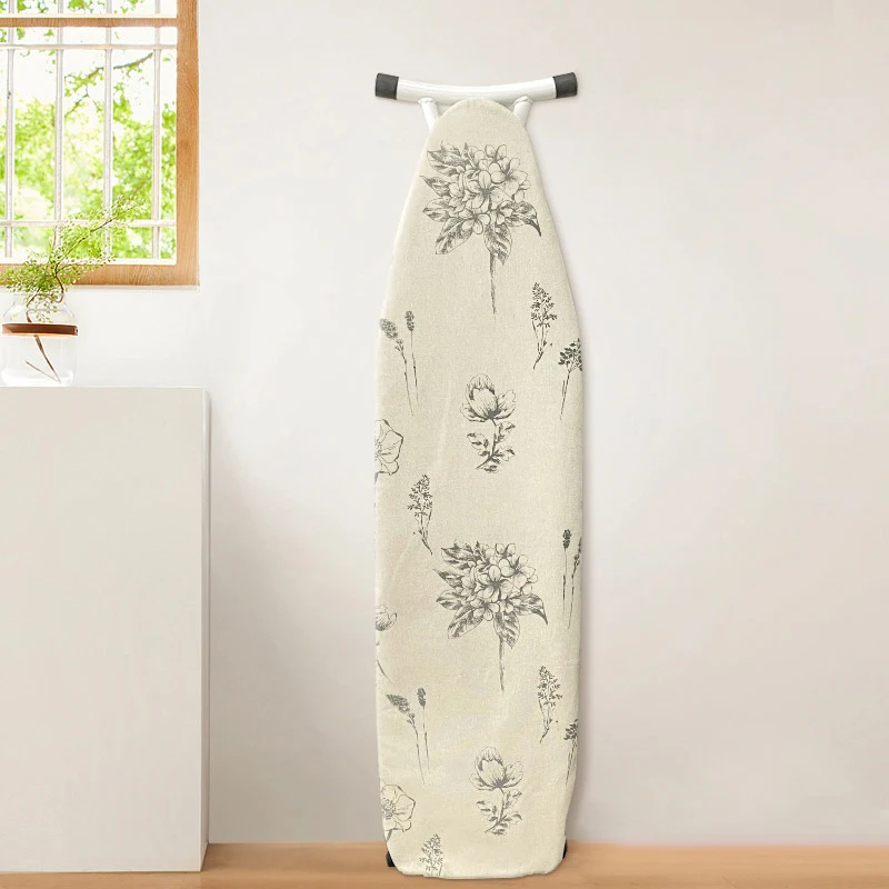 Printed Ironing Board Cover Heat Insulation Drawstring Tightening With Padding Cloth Large Canvas Ironing Board Protector Cover