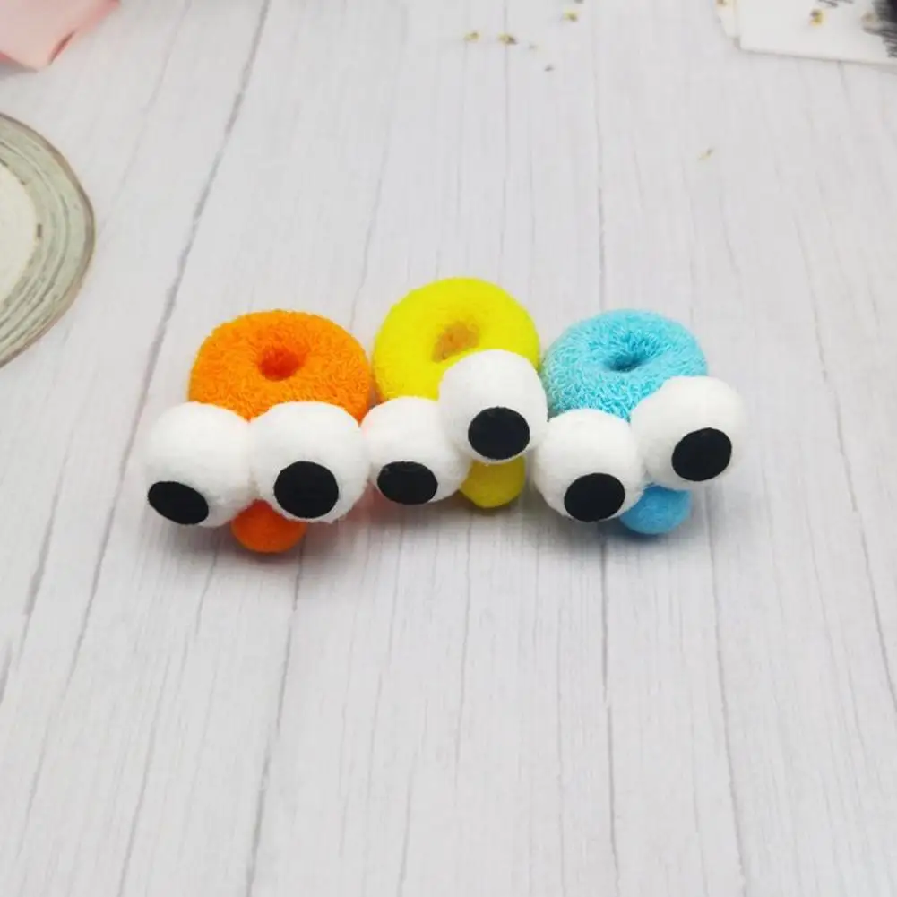 Big Eyes Decor Ponytail Holder Hair Ties Cartoon Big Eyes Decor Hair Ropes Cute Women\'s Ponytail Holder Hair Bands with High