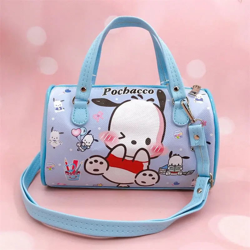 حقيبة أسطوانية جديدة برسومات كرتونية كاواي - حقيبة كروس دائرية من جلد البولي يوريثان المقاوم للماء مع تصميم محمول مثالي للسفر للفتيات #6