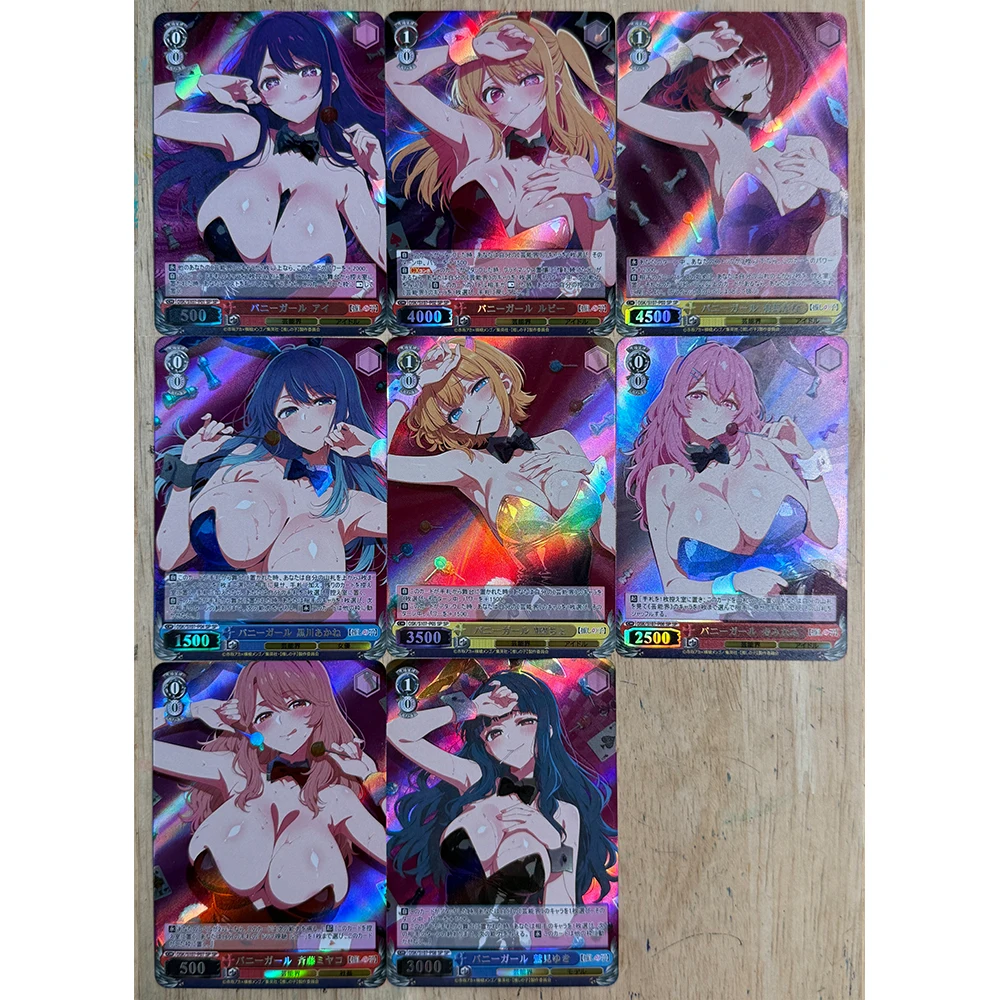 Anime Weiss Schwarz DIY ACG Hoshino Ai Arima Kana Ayanami Rei Asuka Langley Soryu Collectible Cards Toys for Boys Birthday Gift