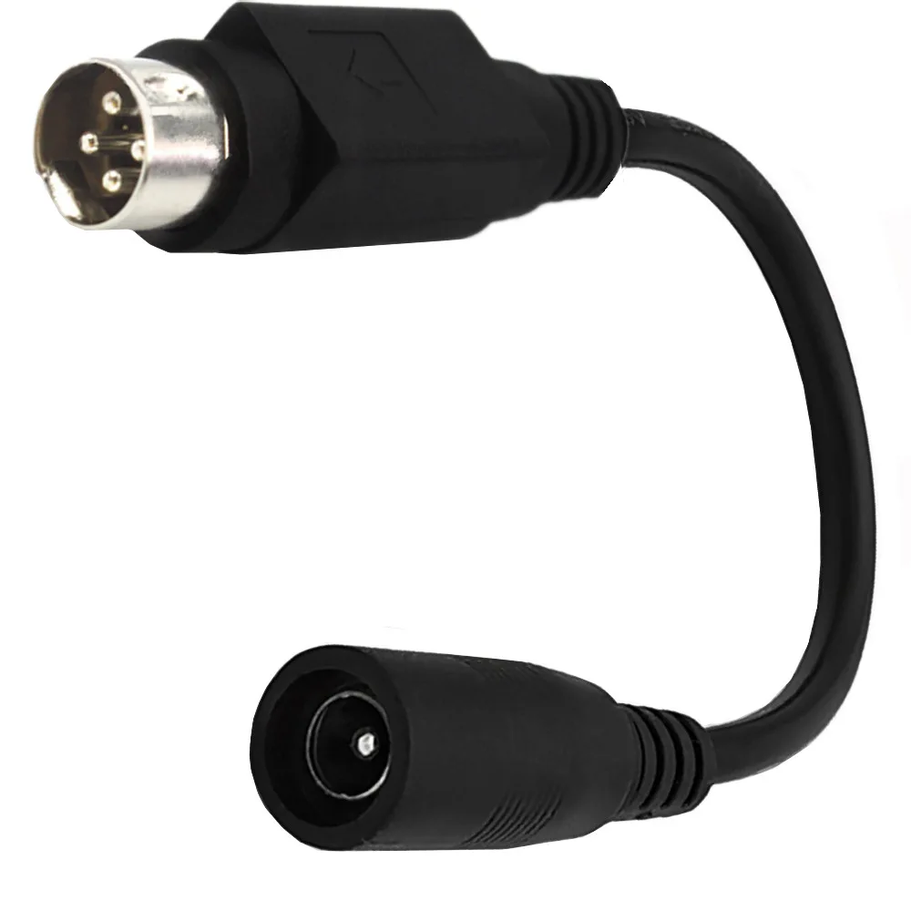 Cable adaptador de corriente para impresora, enchufe de boca redonda de 3 pines y 4 pines, dc5.5 x 2,5/5,5x2,1 hembra a 3 pines, 15cm