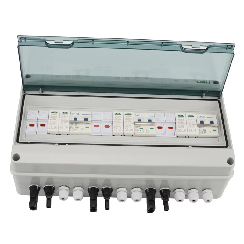 Combiner Box 3 String 3 in 3 Out 15A 25A 32A 600V  Pv Array DC Combiner Box for Solar Panel Power System