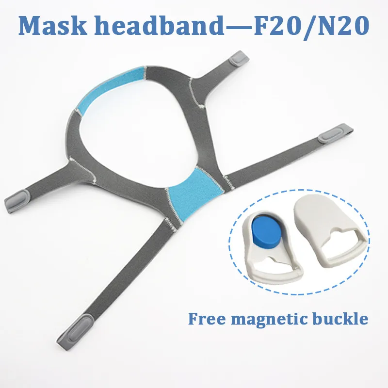 CPAP Headband Adjustable Replacement Headband Ventilator AirFitF20/N20 Mask Headband Ventilator Accessories with Clip