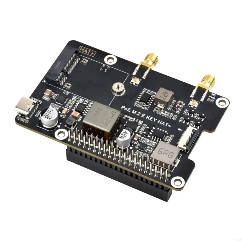 A52B PCIe To M.2 E KEY Adapter With Power Over Ethernet for RPi 5 M.2 E Key Wireless PC Expansion Board Support
