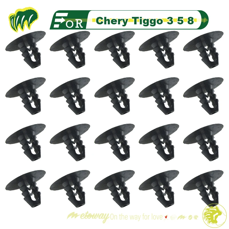 

20pcs Buckles For Chery Tiggo 3 5 8 Engine Hood Buckle Sound Insulation Pad Buckle Heat Insulation Pad Buckle Fastener Buckle