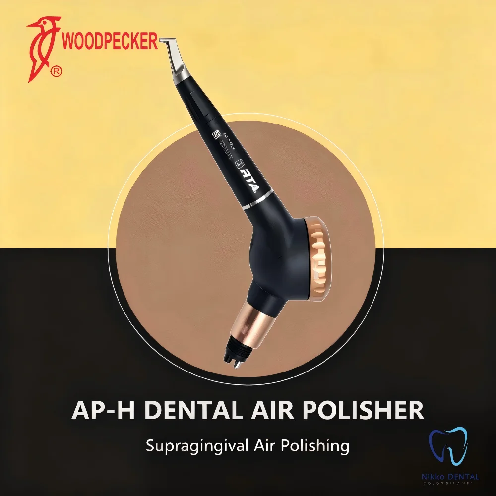 Dental Air Polisher Woodpecker AP-H 0.7mm Small Caliber Nozzle Detachable 3-Section Body Design 360 Degree Rotatable
