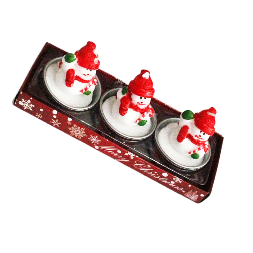 3Pcs Christmas Snowman Set Party Decoration Desktop Ornament for Home Cafe Bar Holiday Celebration