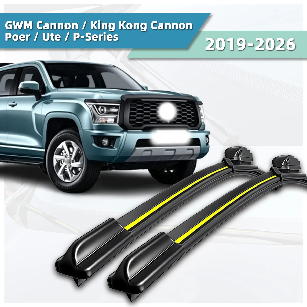 Limpiaparabrisas Delanteros Duraderos para Automóviles Great Wall GWM Cannon/King Kong Cannon/Boer/Ute/P-Series (2019-2026)