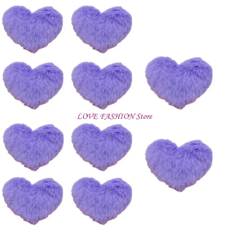 Appliques Crafts Plush Heart Barrettes Hair Clip Bangs Supplies Y166