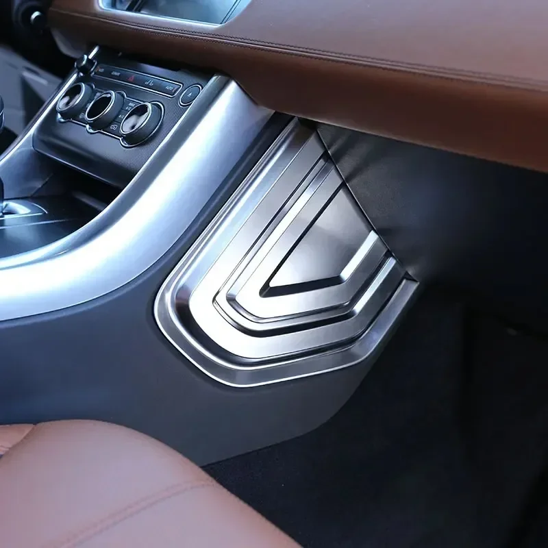For Land Rover Range Rover Sport 2014-2022 ABS Silver Car Console Side U Shape Panel Cover Trim Interior Car Accessories