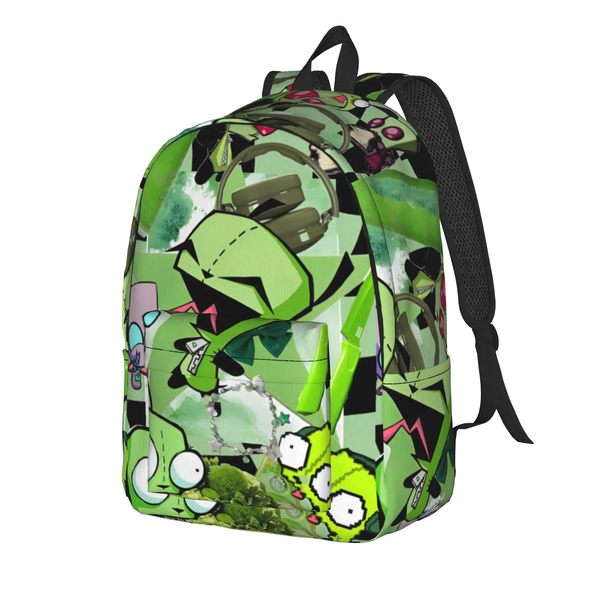 Cartoon Invaders Zims Classical Backpack Outdoor High School Business Daypack for Men Women Laptop Computer Canvas Bags