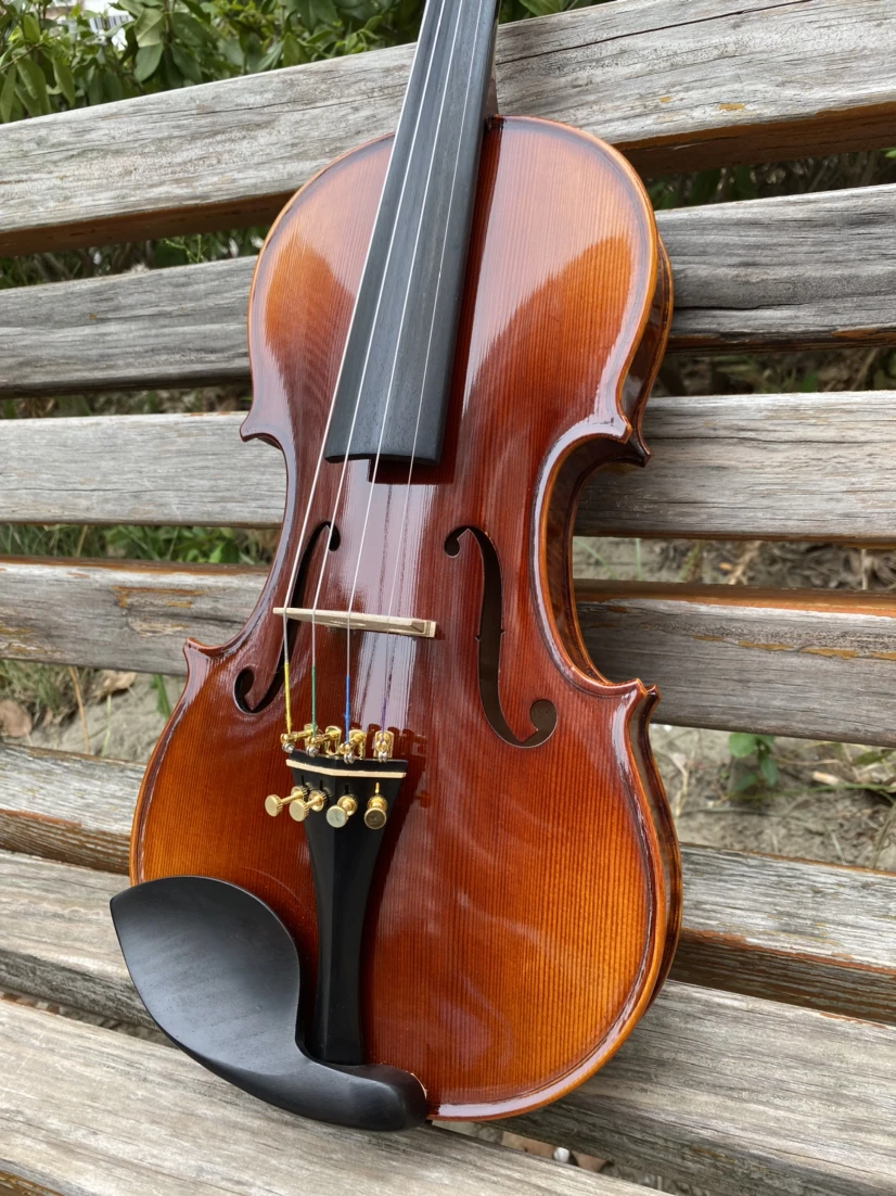 powerful sound！ complete backboard ！handmade Stradivarius Violin 4/4 Italian retro Professional Violino musical instrument