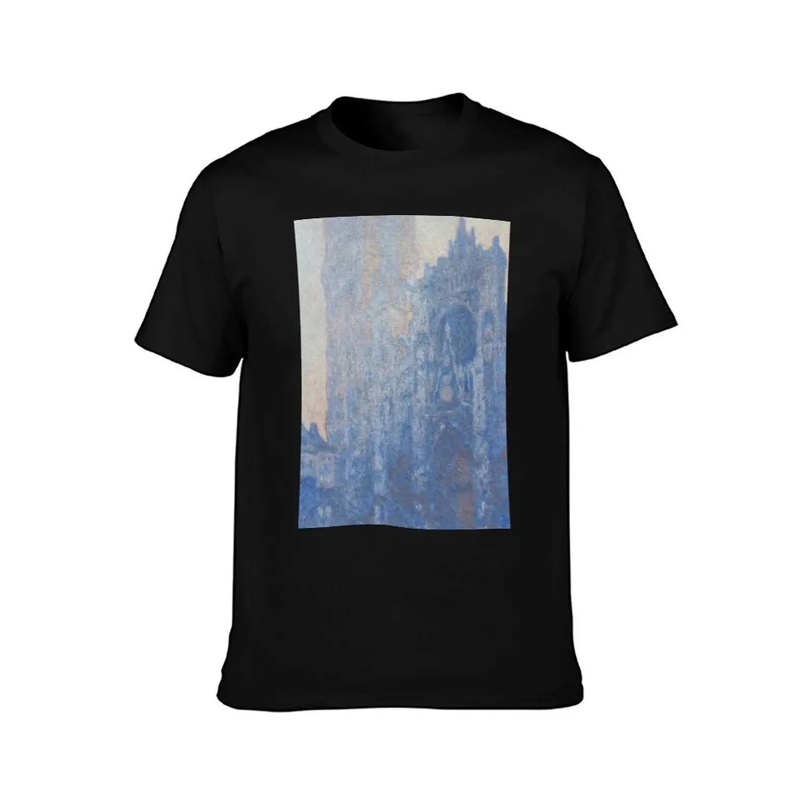 Rouen Cathedral Facade and Tour d'Albane Morning Effect by Claude Monet T-Shirt anime t shirts sports fans t shirts men