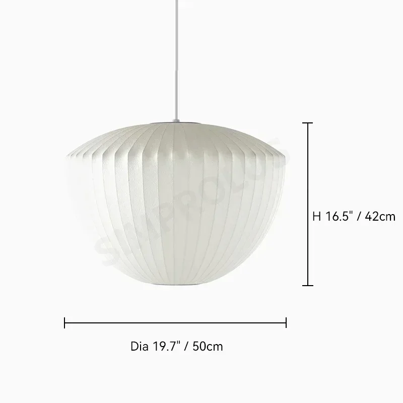Zijden stoffen LED-hanglamp Denemarken Designer Minimalistische hanglamp voor woonkamer Hotel Restaurant Nordic Home Decor