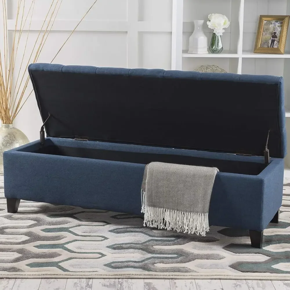 Fabric Storage Ottoman Bench, 51