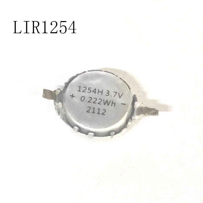 2 uds pequeña batería recargable LIR1254 3,6 V 70mah pila de botón bolsa suave polímero recargable 3,7 V para auriculares