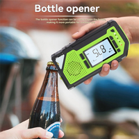 Portable 2000Mah Emergency Radio Solar Power Hand Crank Charging AM/FM Weather Radio LED Flashlight Bottle Opener