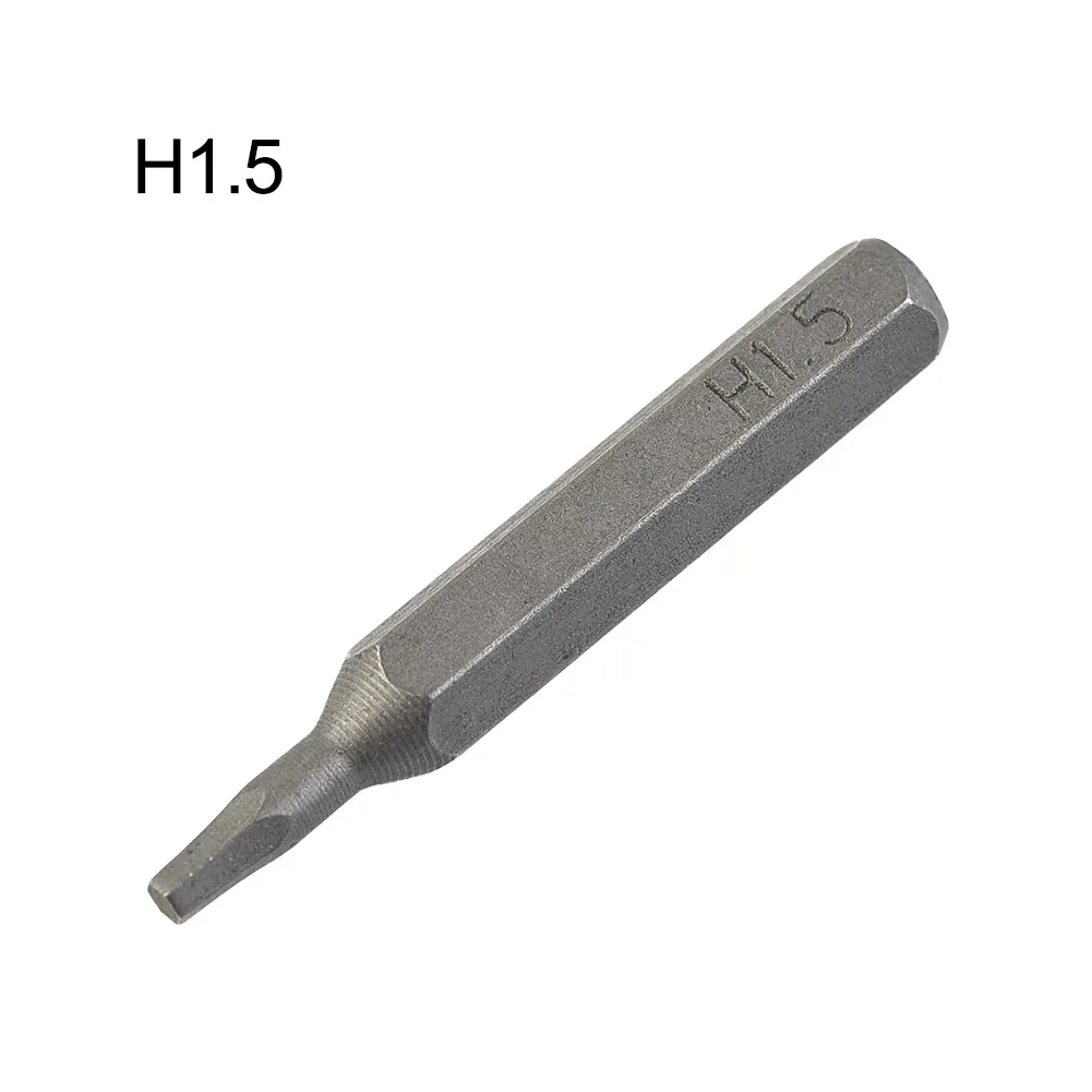 Schroevendraaier Bit H 4 × 28Mm Kleine Hex Schacht H0.7 H0.9 H1.5 H3 H4 4 4Mm Gereedschapsaccessoires En Onderdelen Vervanging Zilver Staal