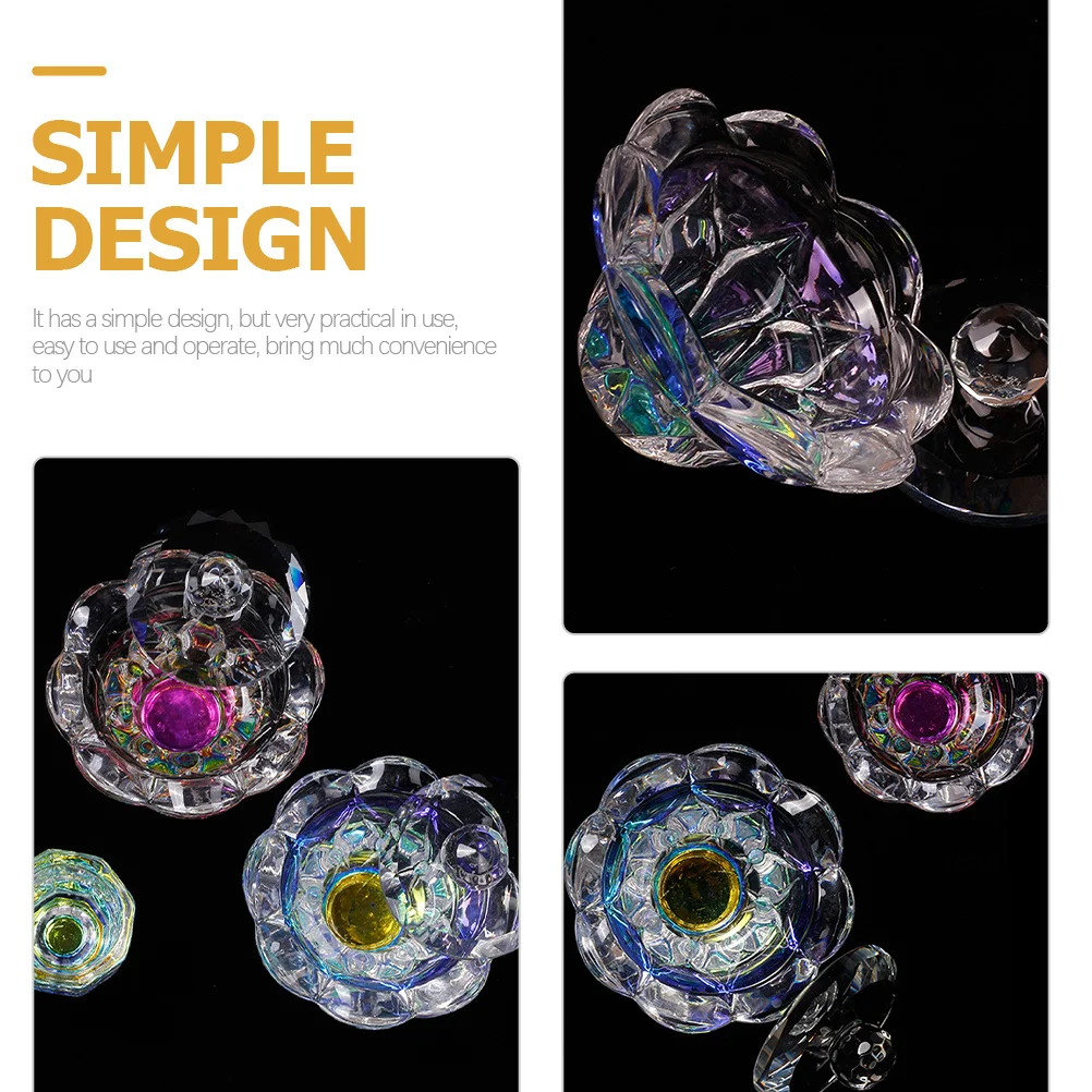 ถ้วยคริสตัลทรงแปดเหลี่ยมสำหรับทำเล็บ 2 ชิ้น วัสดุทนทาน ถ้วยผสมน้ำยาทำเล็บ ถ้วยผสมสำหรับทำเล็บ ถ้วยทรงแปดเหลี่ยมสำหรับงานศิลปะบนเล็บ